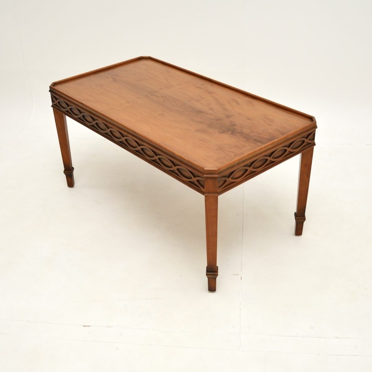 Antique Georgian Style Yew Wood Coffee Table photo Furniture