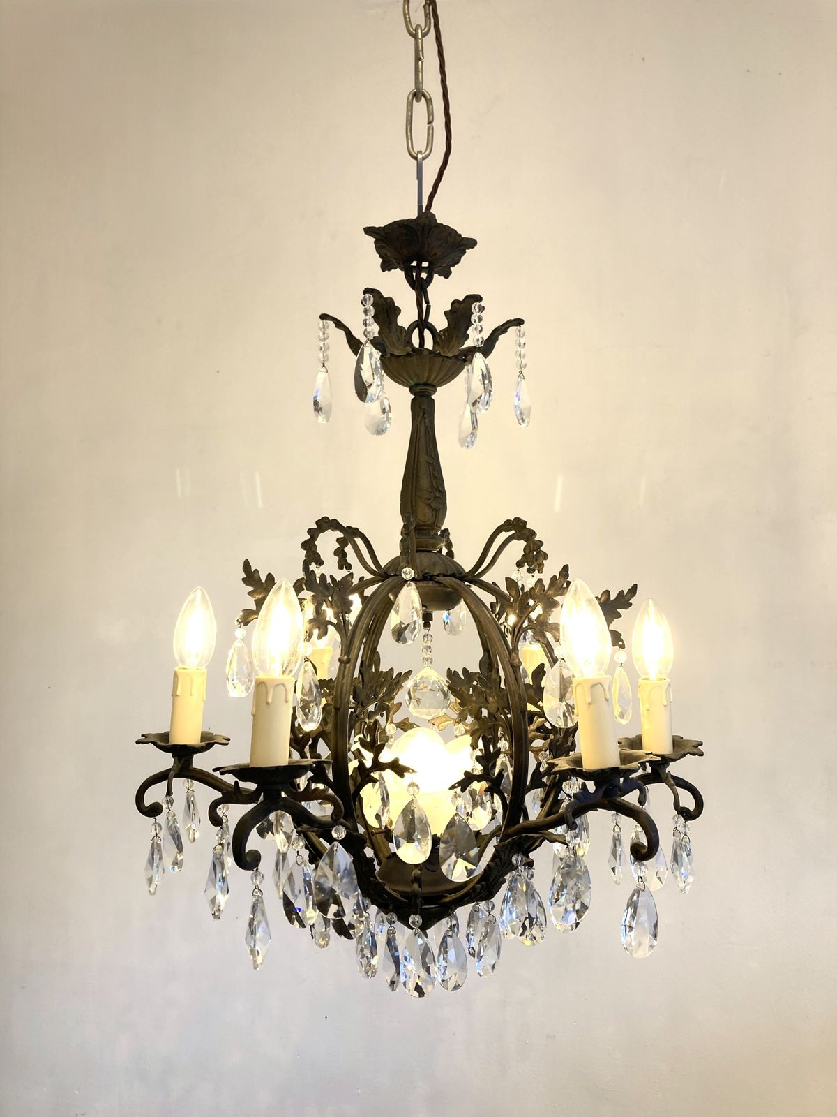 Stunning Antique Birdcage Chandelier