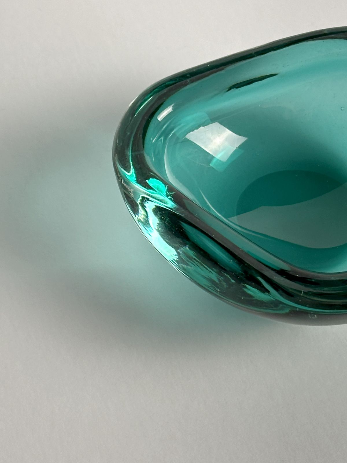 Small Green Murano Glass Geode Bowl By Archimede Seguso, Mid Century Italian photo Home Decor