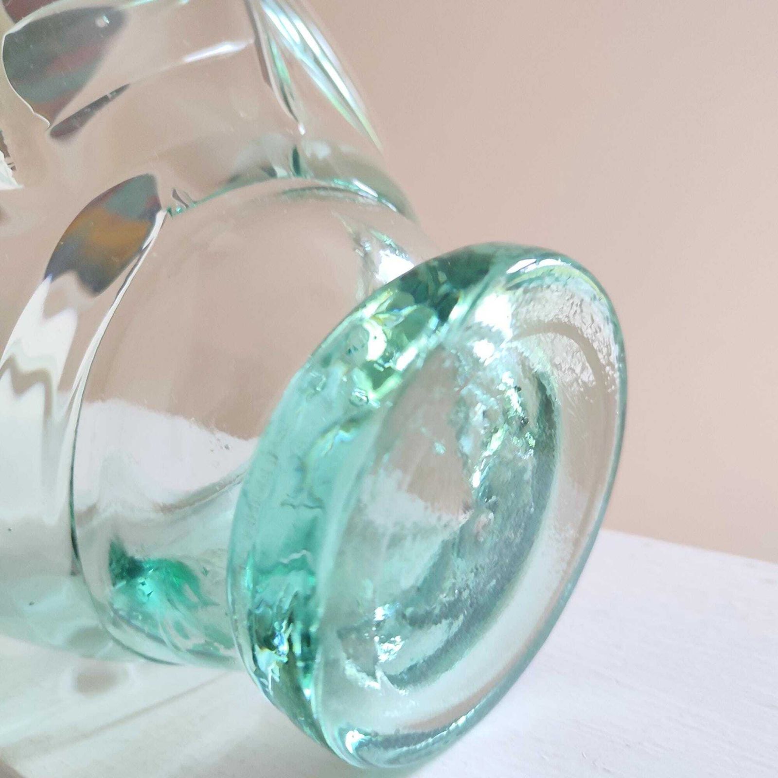 photo vinterior 60's Vintage Large Crystal Glass Swan Bowl/Vase   German Schott Zwiesel   Hand Blown Art Glass