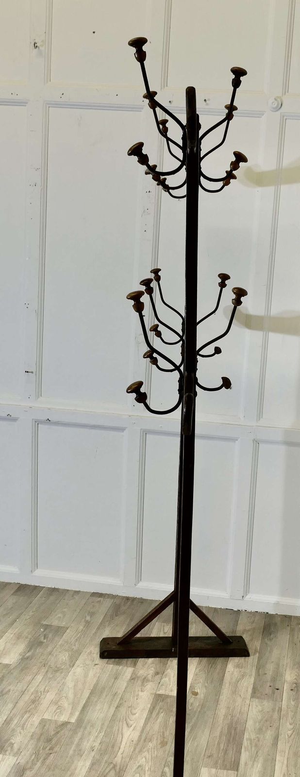 French Double Sided Arts & Crafts Golden Pine Hanging Rail photo furniture