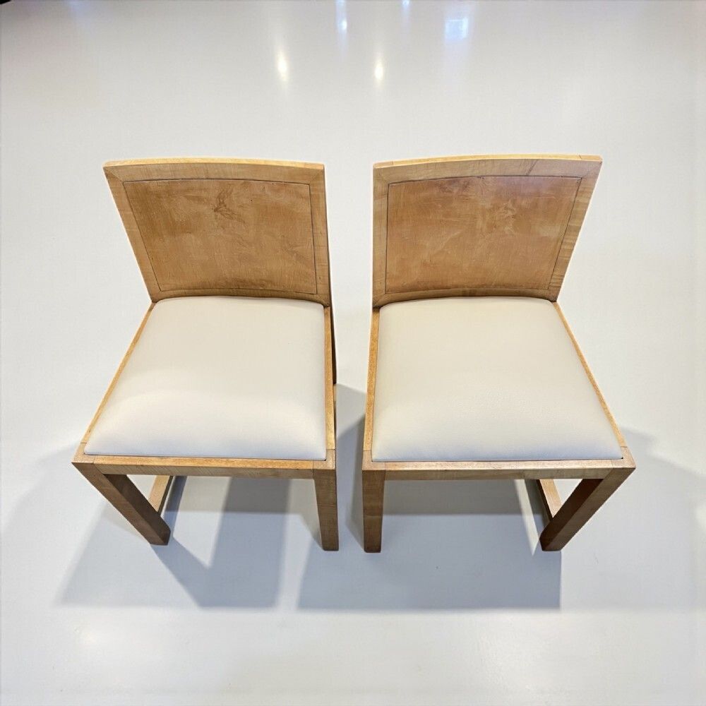 Pair Of Heals Art Deco Bedroom Chairs photo vintage