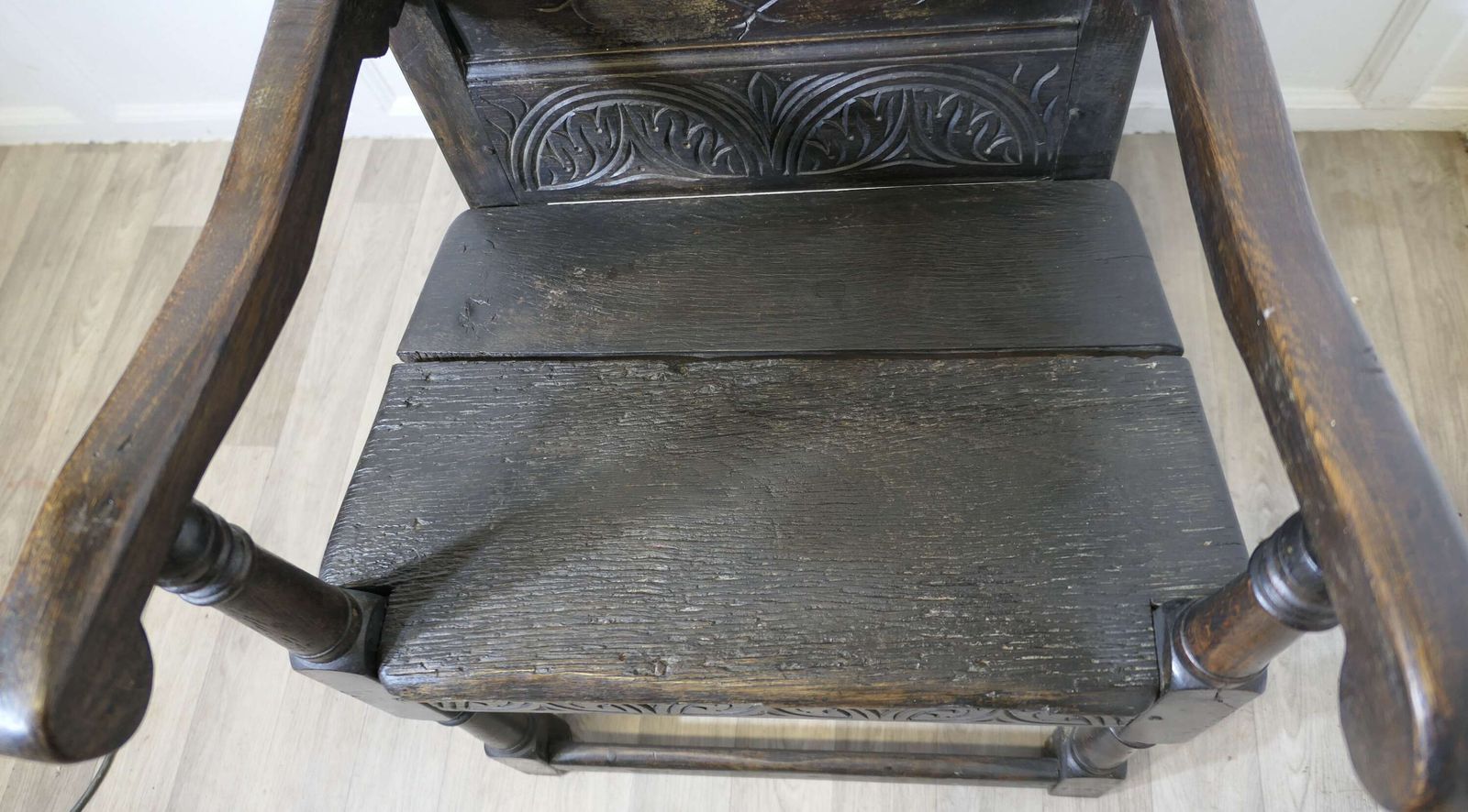 18th Century Oak Wainscot Chair, Hall Chair This Handsome Chair photo buy