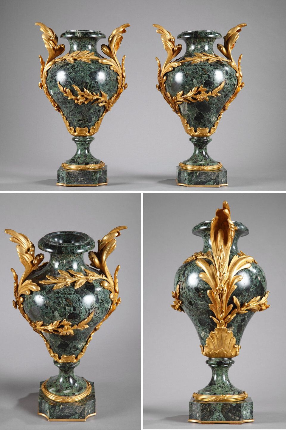 Pair Of Marble And Bronze Vases, Napoleon III