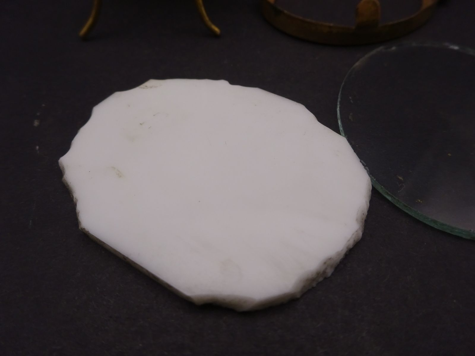 photo buy Rare Victorian Opalotype Milk Glass Portrait In Brass Frame