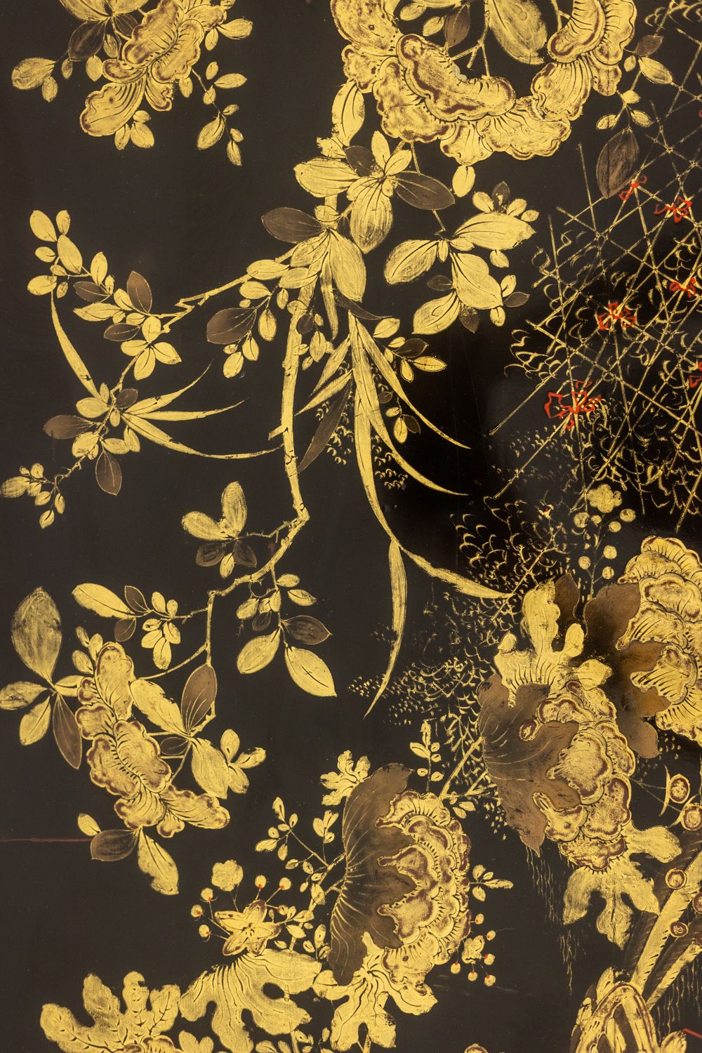 Maison Baguès. Coffee Table In Bronze, Black Lacquer, Gold Decoration. Circa 1970 photo furniture