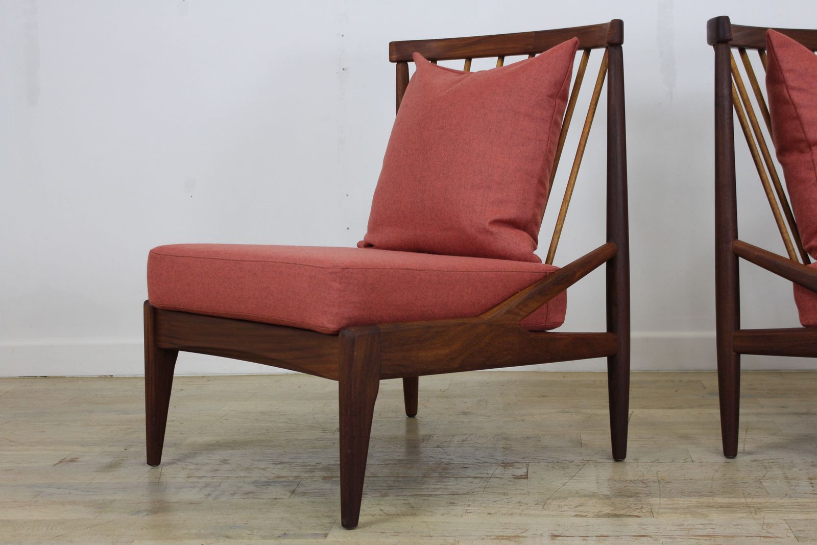 Pair Of 1960’s Greaves & Thomas Villager Armless Chairs photo vintage