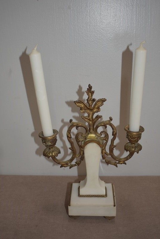Pair Of Louis XV Chandelier In Marble & Bronze 19th photo 726.15