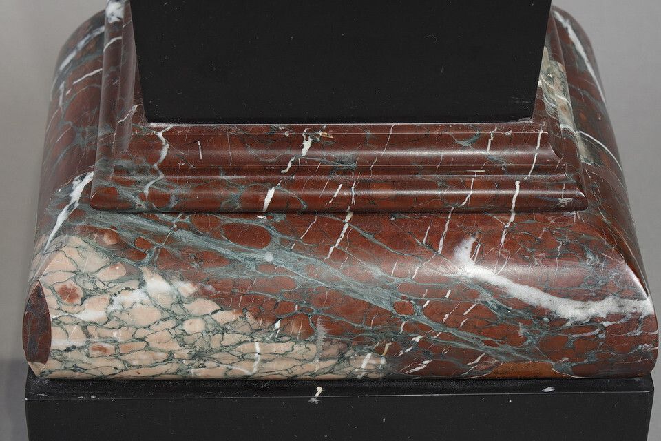 photo vintage Pair Of Black And Red Marble Sheaths, 19th Century
