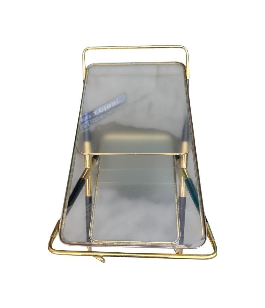 An Italian 1950s Black Lacquer And Brass Bar Trolley By Cesare Lacca photo 1825.0