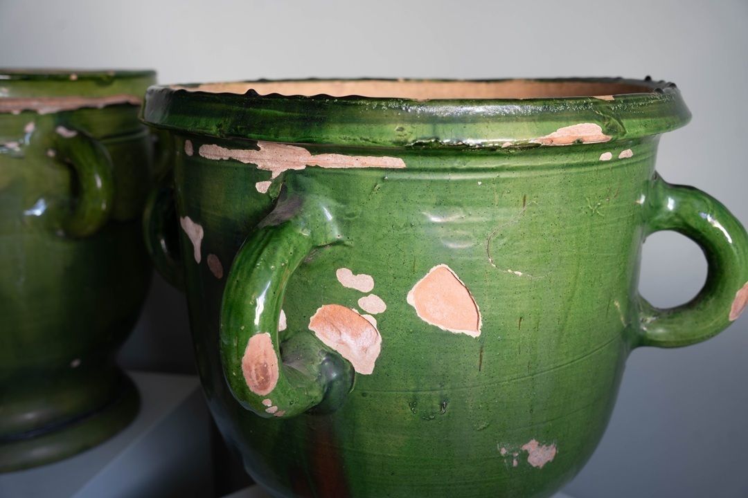 A Pair Of Large French Castelnaudary Vases photo for sale