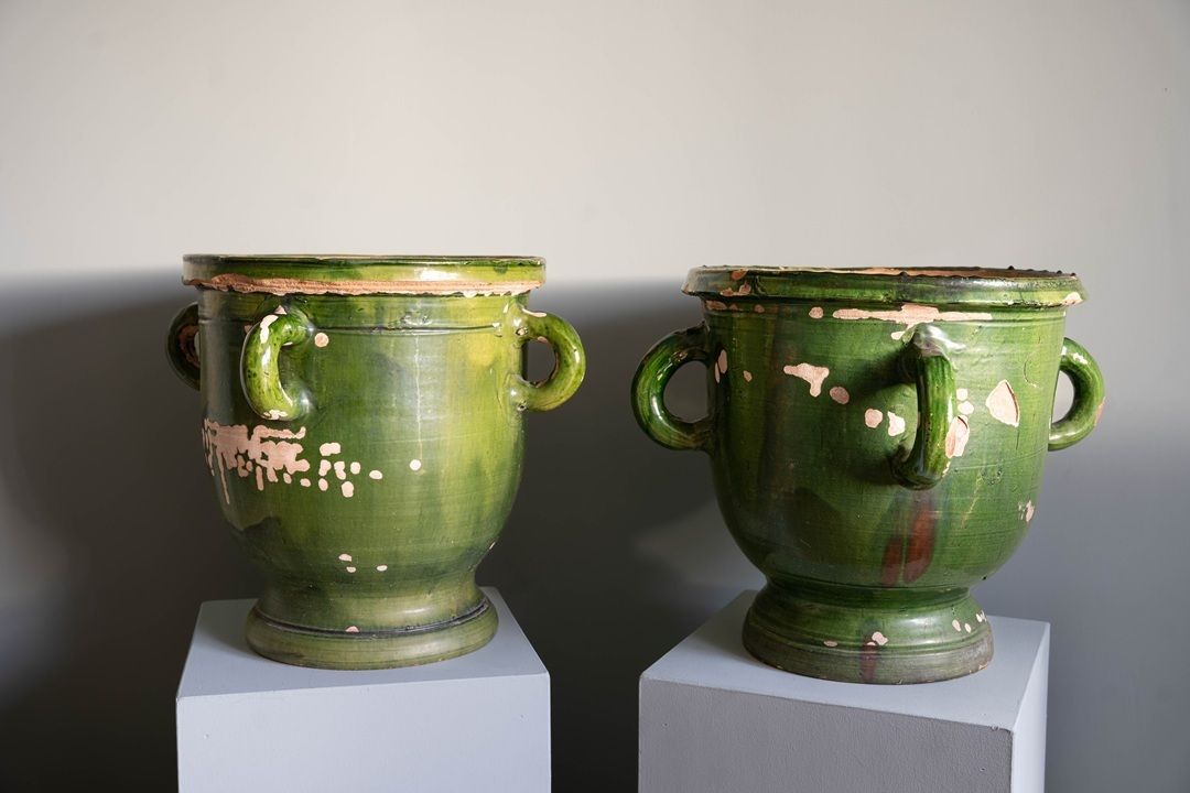 A Pair Of Large French Castelnaudary Vases photo vinterior