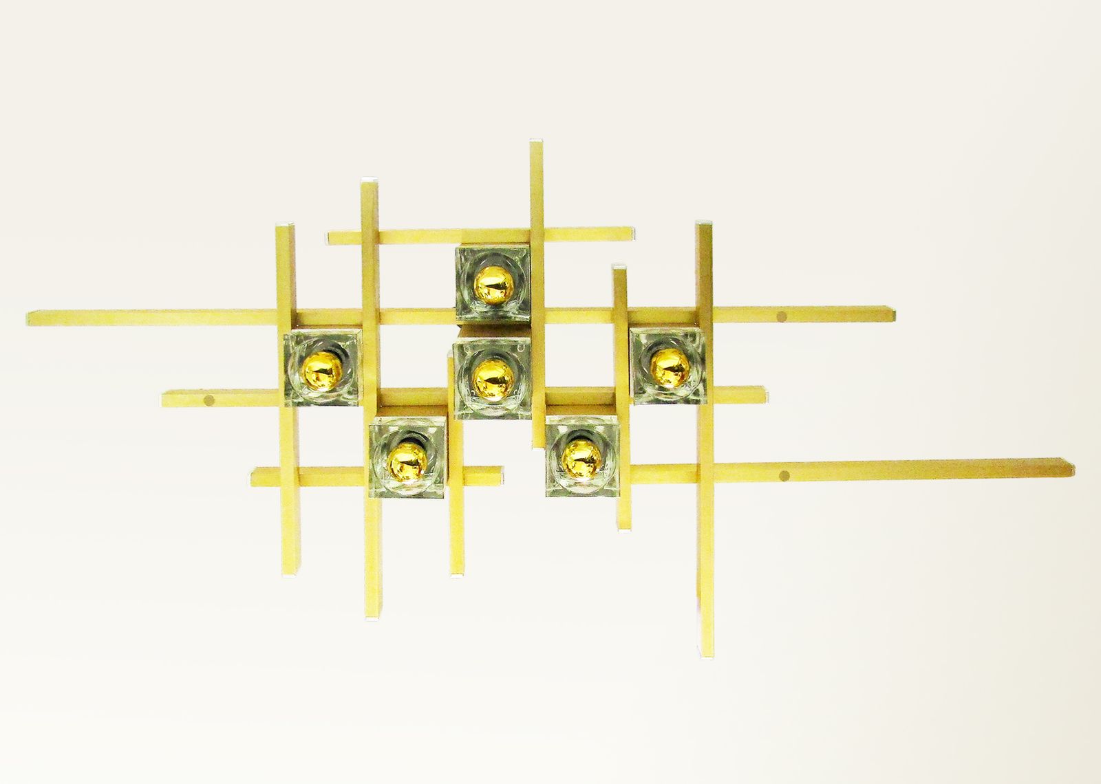 photo buy Large 1970s Italian Cubic Chandelier Or Wall Fixture By Gaetano Sciolari