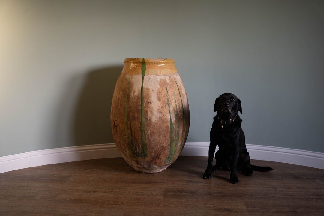 Antique French Biot With Green Dribbles