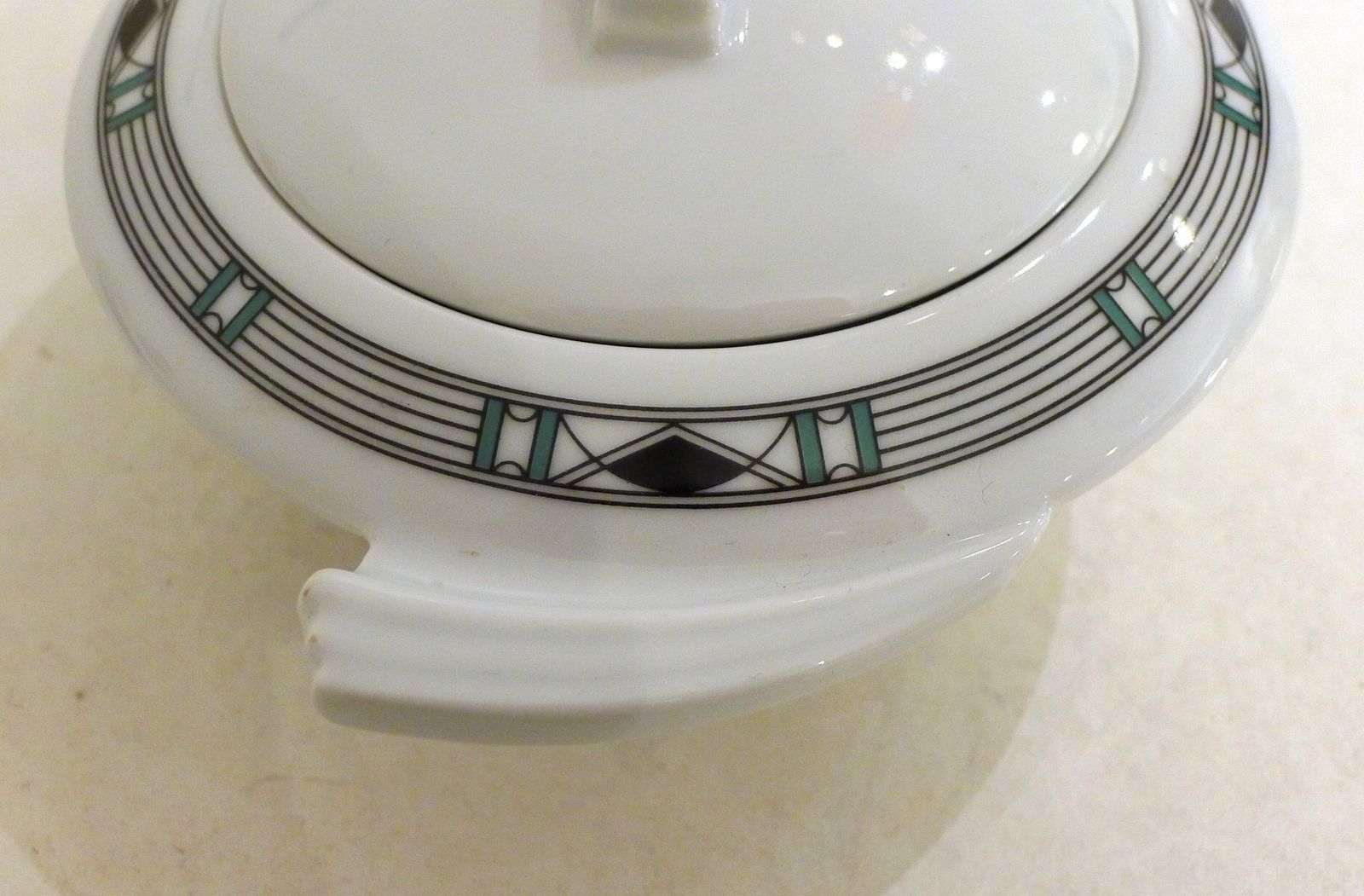 Delphes Sugar Bowl In Porcelain By Guy Degrenne For Limoges, France, 1980 photo Home Decor