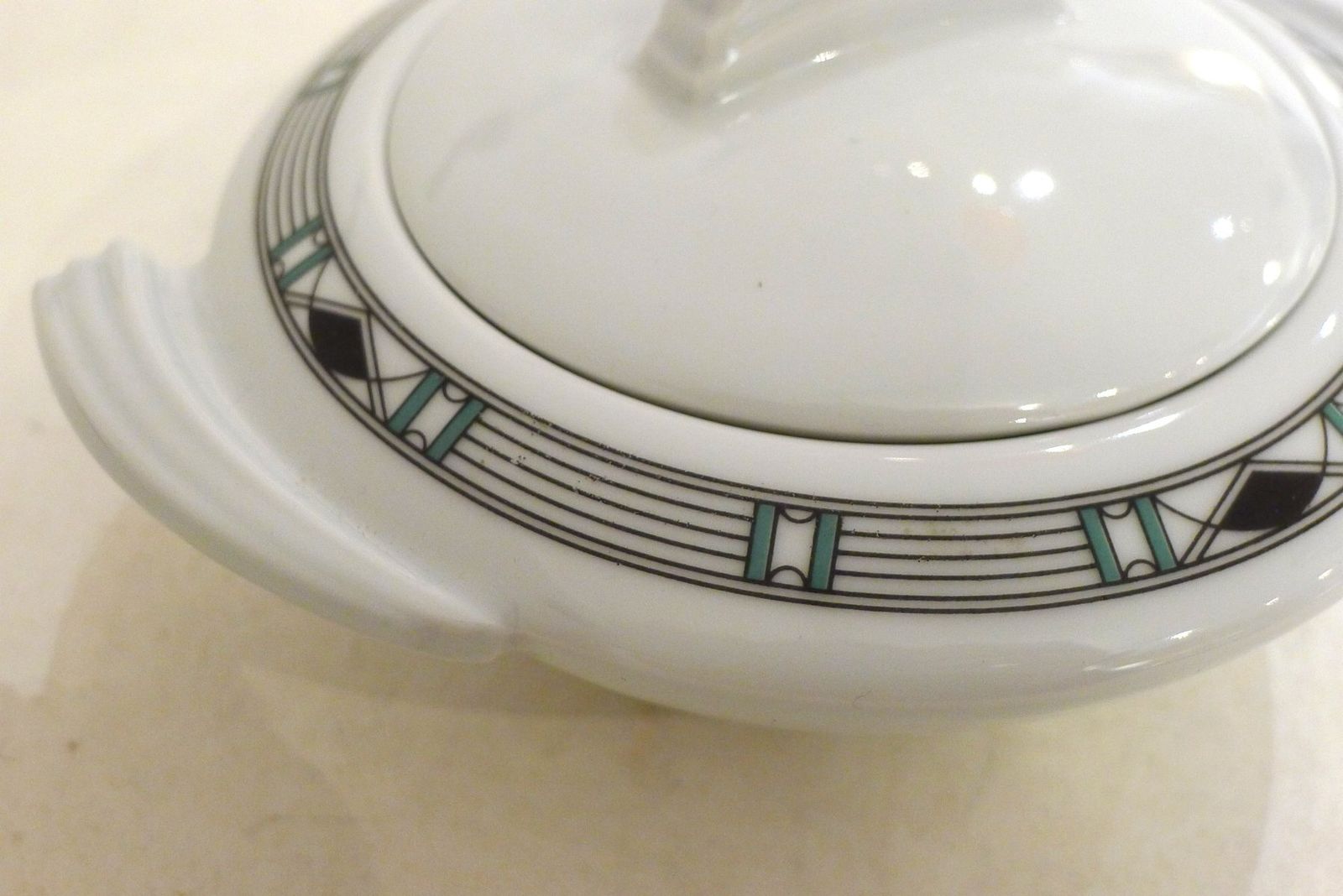 Home Decor Delphes Sugar Bowl In Porcelain By Guy Degrenne For Limoges, France, 1980 photo