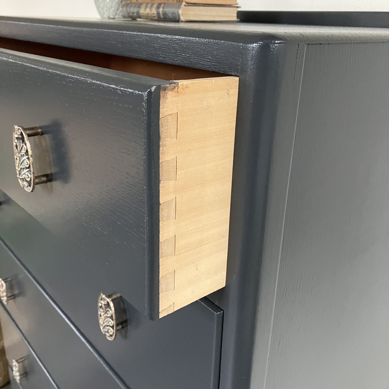 Painted Mid Century Chest Of Drawers By Cws Cabinet Factory Ltd: Farrow And Ball Off Black photo buy