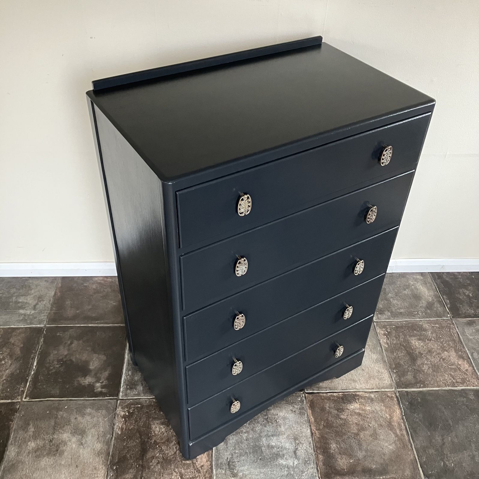 photo furniture Painted Mid Century Chest Of Drawers By Cws Cabinet Factory Ltd: Farrow And Ball Off Black