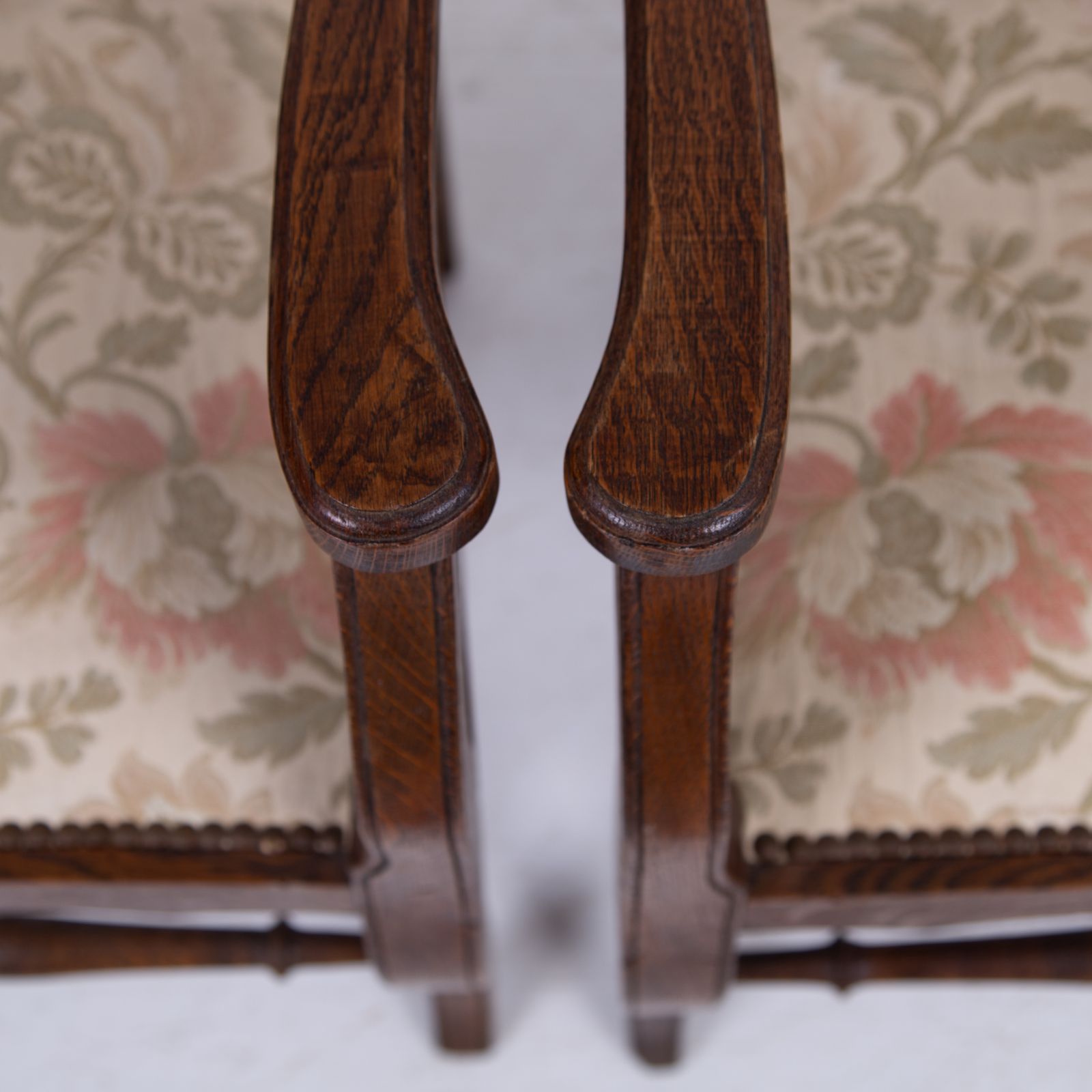 Vintage Pair Of Attractive Oak Occasional Armchairs C1930 photo buy
