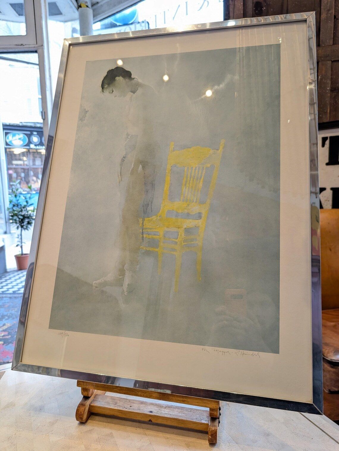 Late 20th Century Signed And Numbered Artwork Dancer With Yellow Chair By Robert Heindel. photo 190.0