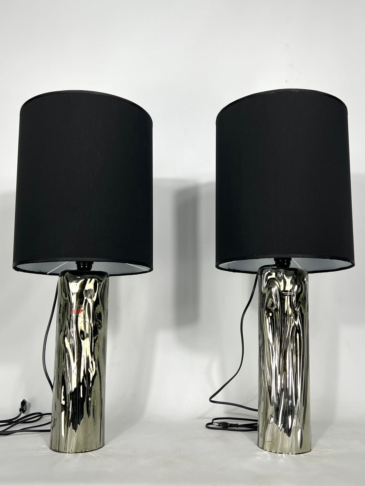 Barovier & Toso, Pair Of Murano Glass Table Lamps From 70s. Labeled photo Lighting