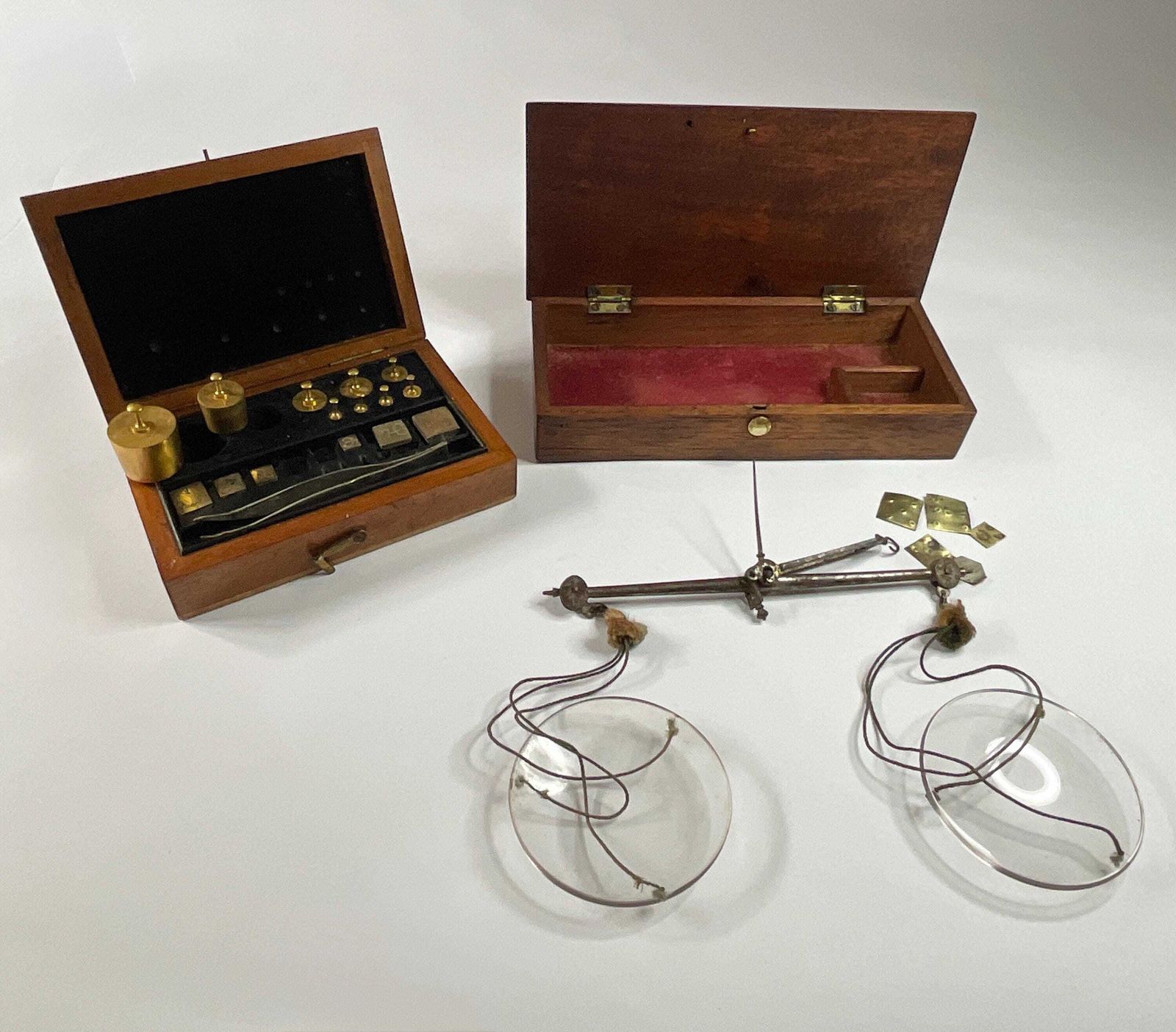 Antique Balance And Weights, Two Sets
