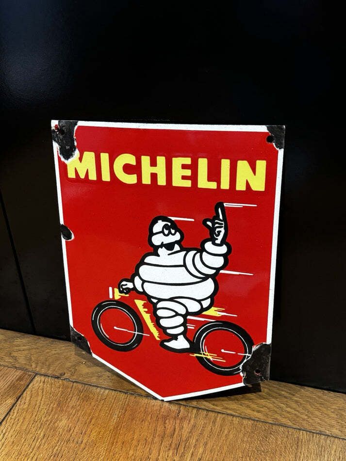 Heavy Enamel Tyre Metal Garage Sign photo furniture