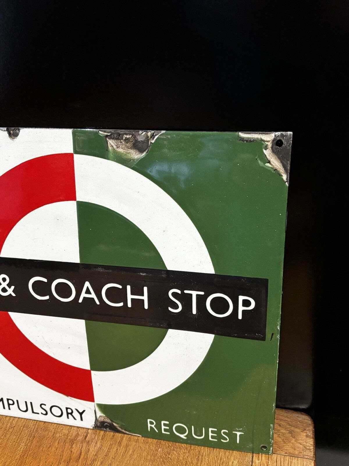 Bus & Coach Stop Heavy Enamel Metal Sign photo buy