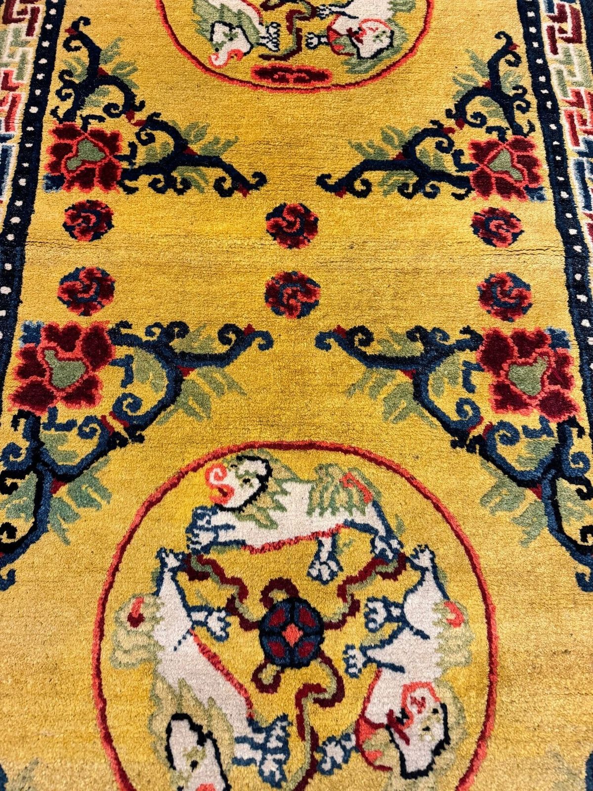 Antique Chinese Ningxia Rug 1.68m X 0.76m photo vintage