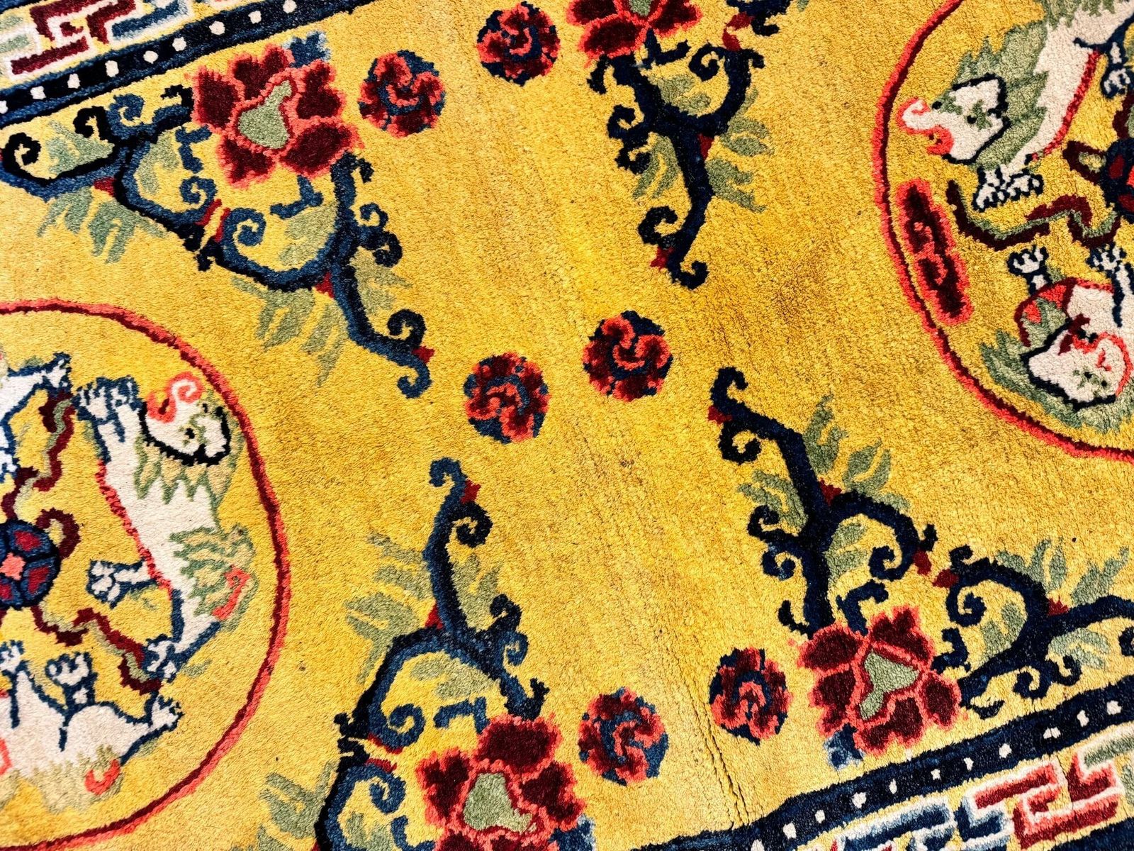 photo furniture Antique Chinese Ningxia Rug 1.68m X 0.76m