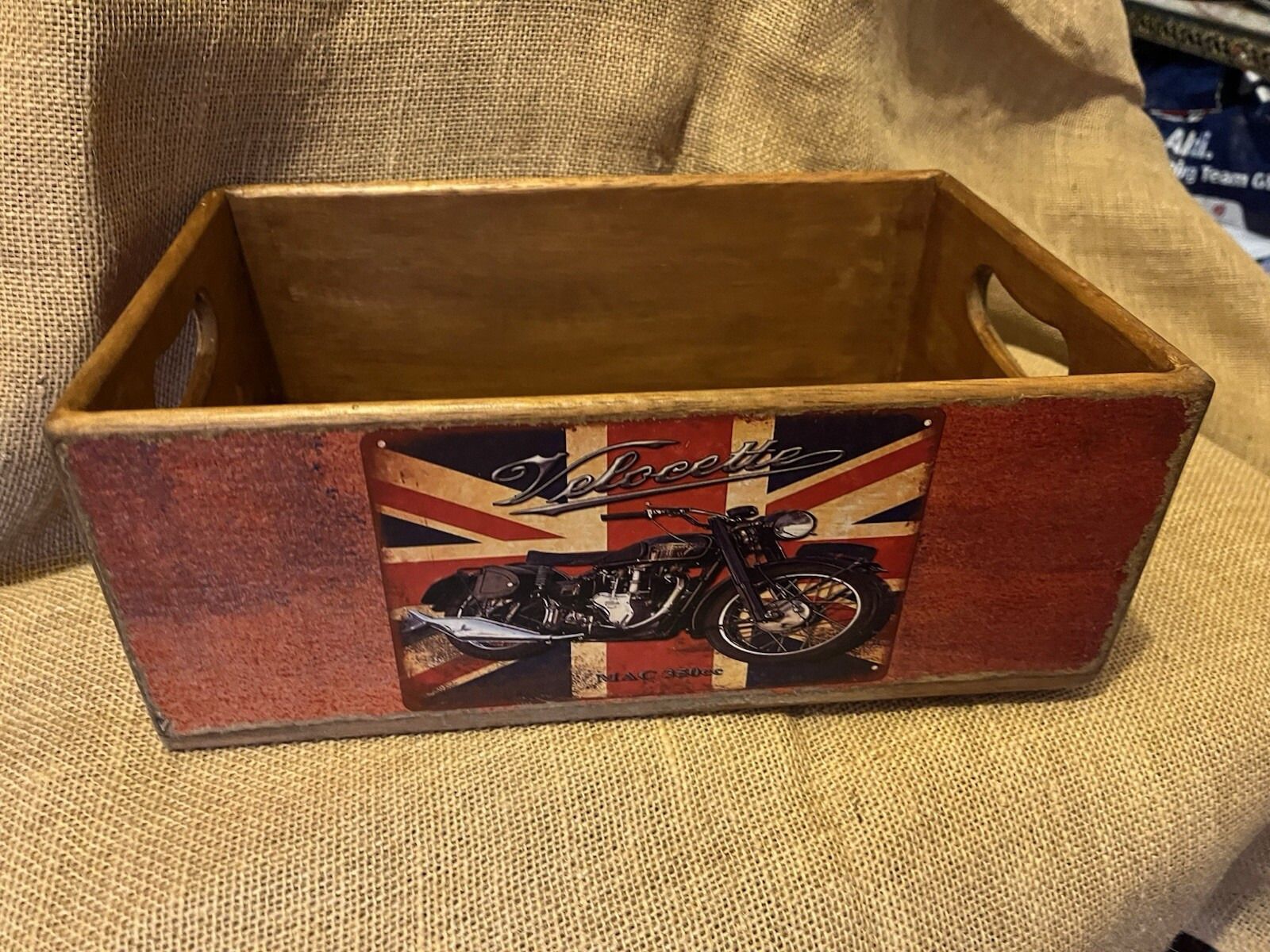 Set Of Five Motorcycle Storage Box Crate Made From Reclaimed Timber Sizes Vary photo Home Decor