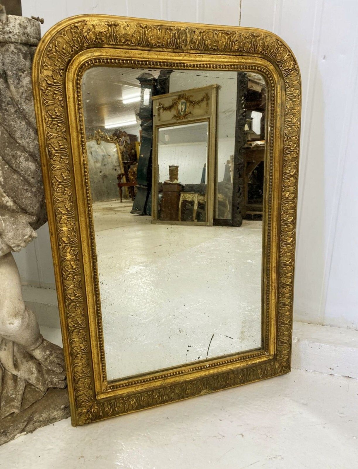 French Louis Phillipe Style Guilded Antique Mirror Delivery Available 0011. photo for sale