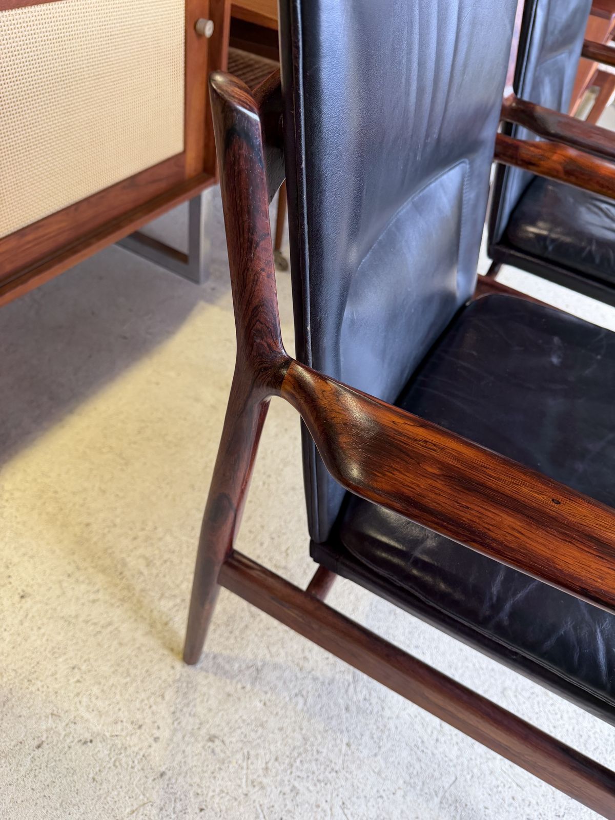 Pair Of Danish Rosewood Armchairs Model 341 By Arne Vodder For Sibast Mobler photo vintage