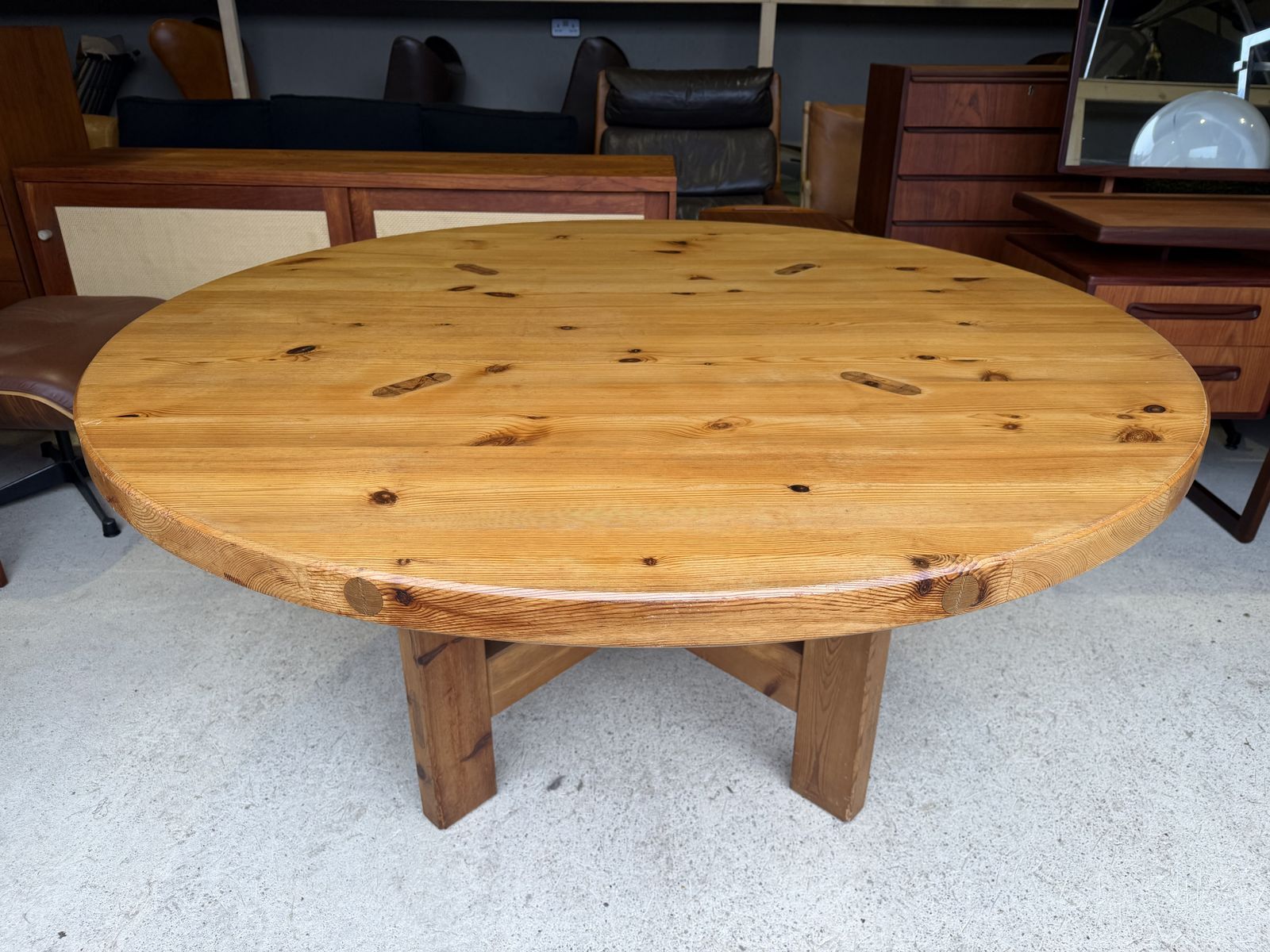 Large Pine Dining Table By Karl Andersson & Söner For Roland Wilhelmsson Sweden photo vinterior