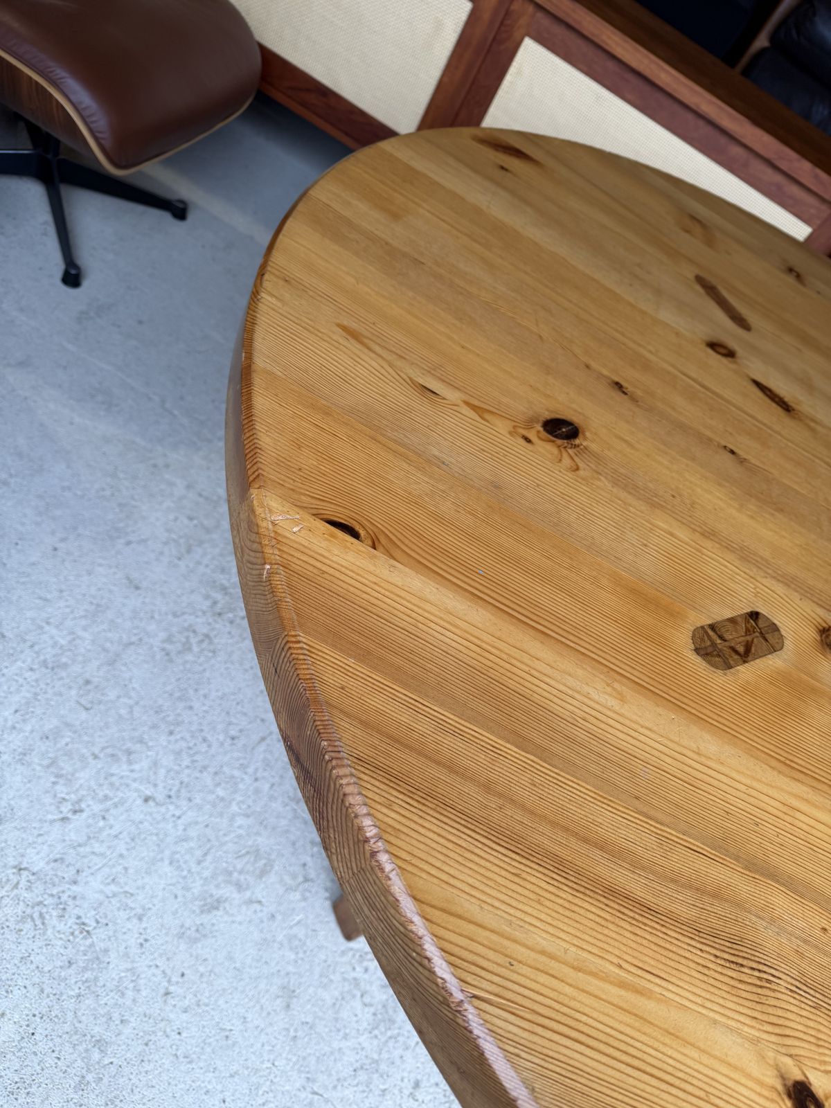 photo vintage Large Pine Dining Table By Karl Andersson & Söner For Roland Wilhelmsson Sweden