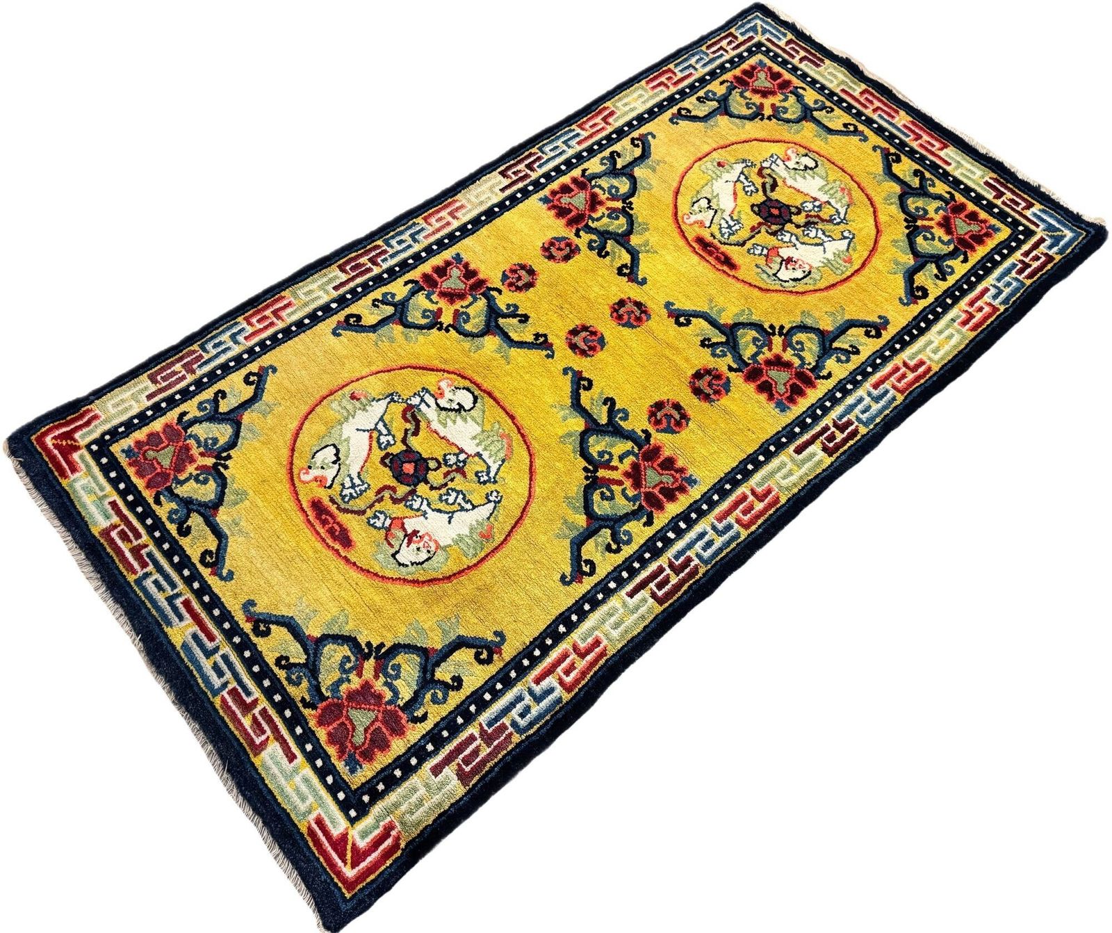 Antique Chinese Ningxia Rug 1.50m X 0.76m photo for sale