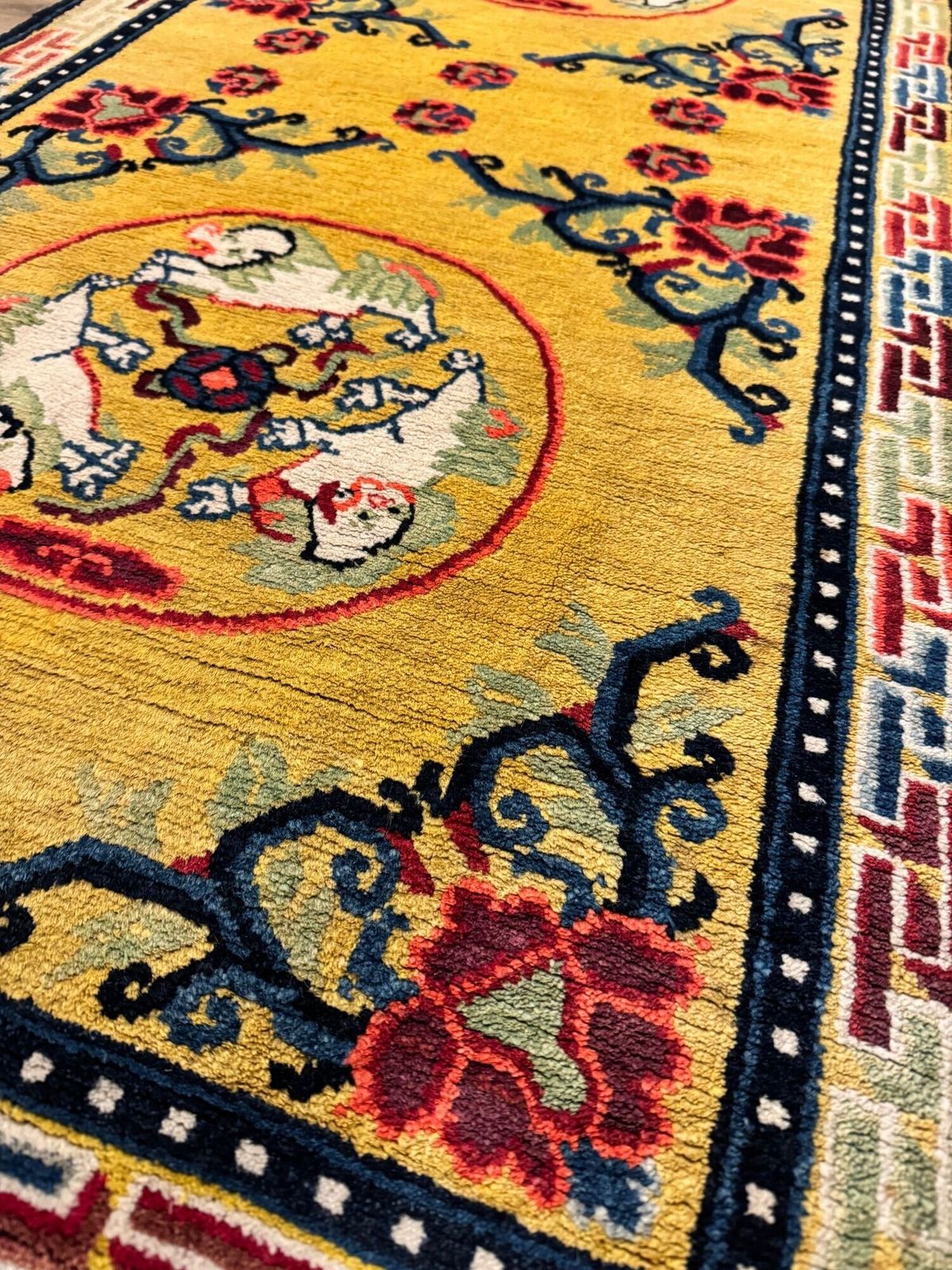 photo furniture Antique Chinese Ningxia Rug 1.50m X 0.76m