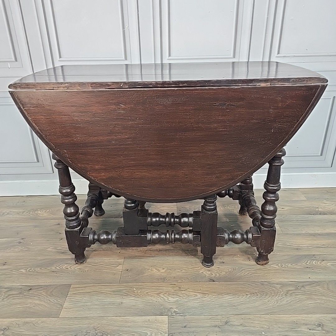 Antique Drop Leaf Table Solid Oak Gate Leg Drawer Victorian – Rustic Farmhouse photo Furniture