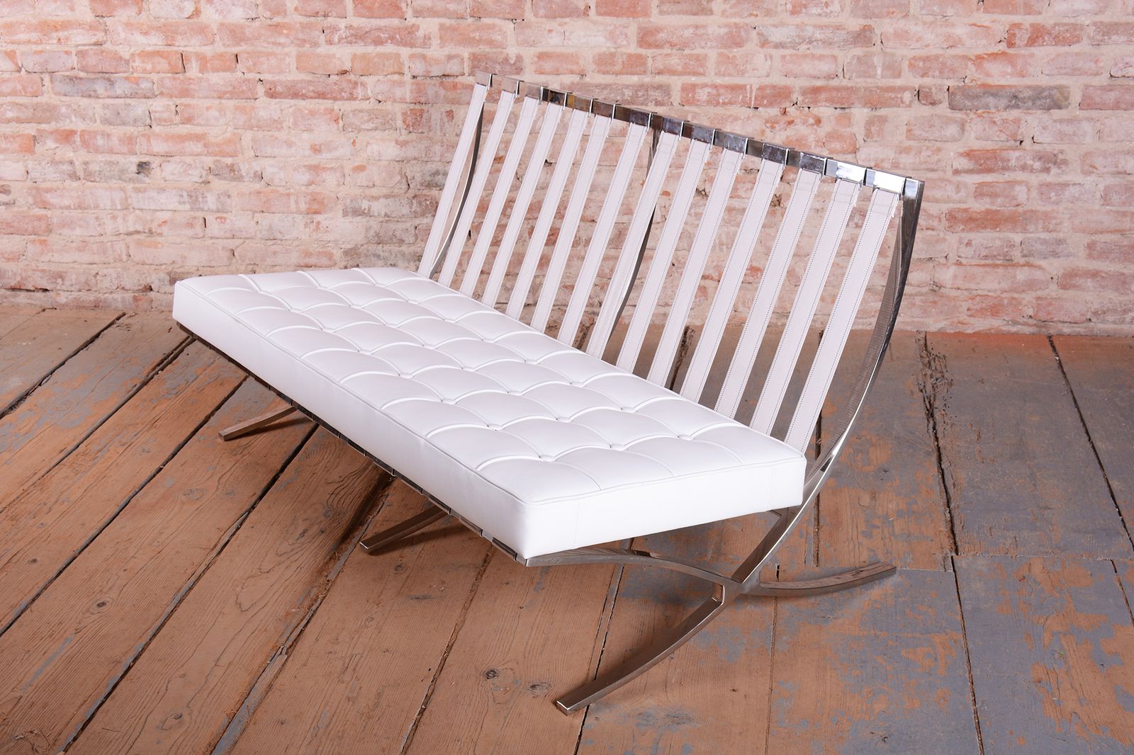 photo furniture Restored Bauhaus Sofa Barcelona, By L.M. Van Der Rohe For Knoll Inc., USA, 1960s