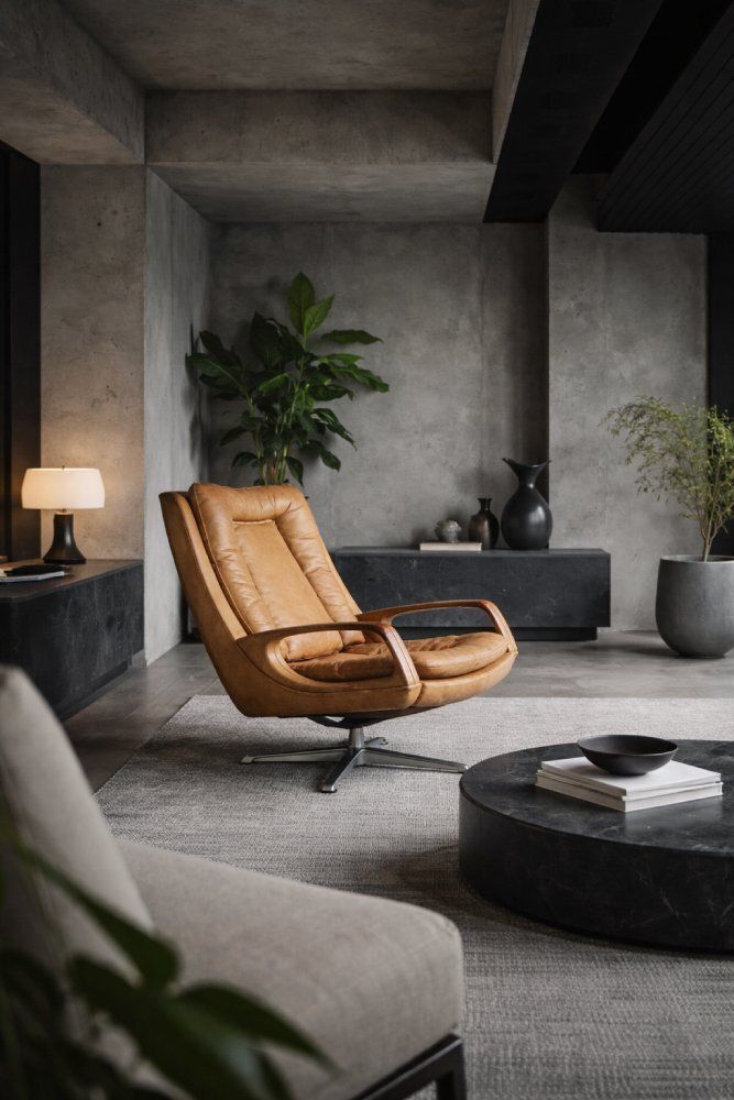 photo vinterior Mid Century Modern German Leather Swivel Chairs From Carl Straub, 1950s, Set Of 2