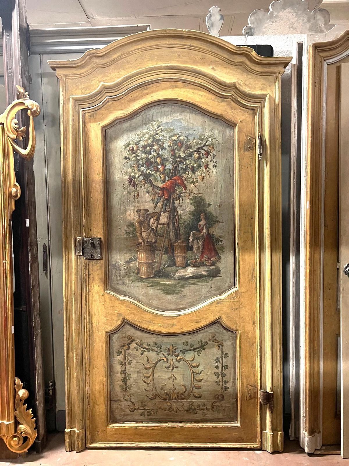 Interior Door With Frame, Richly Hand Painted, Italy photo furniture