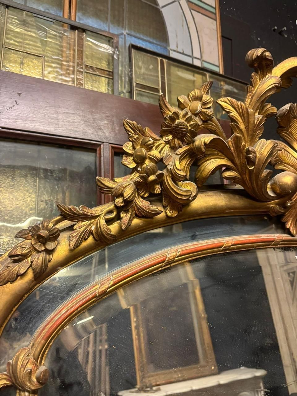 Impressive Carved And Gilded Wooden Mirror Cabinet, Italy photo vinterior