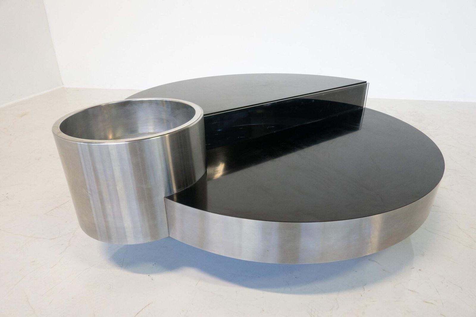 Coffee Table Dry Bar Stainless Steel By Massimo Papiri For Sabot, Italy, 1970s photo for sale