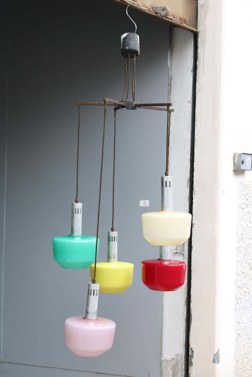 Vistosi Cascade Chandelier Murano Glass 1950s Italy photo furniture