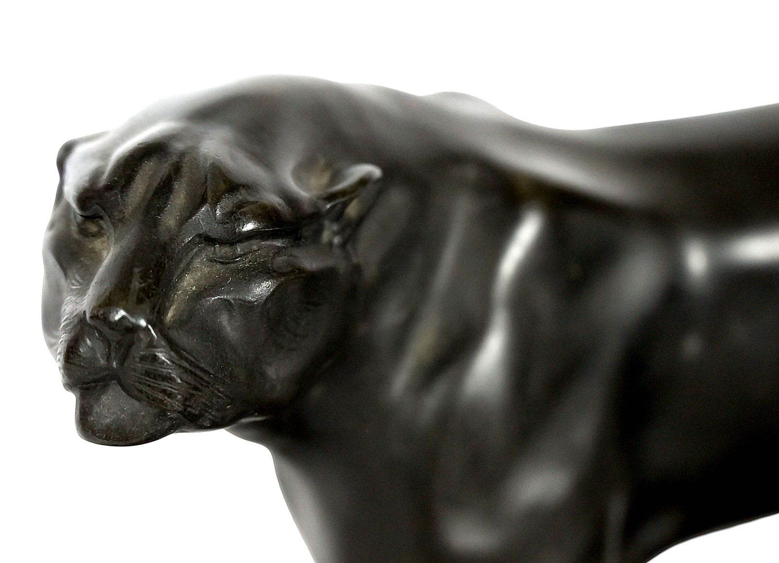 French Art Deco Panther Patinated Sculpture By Jacques Limousin photo vinterior