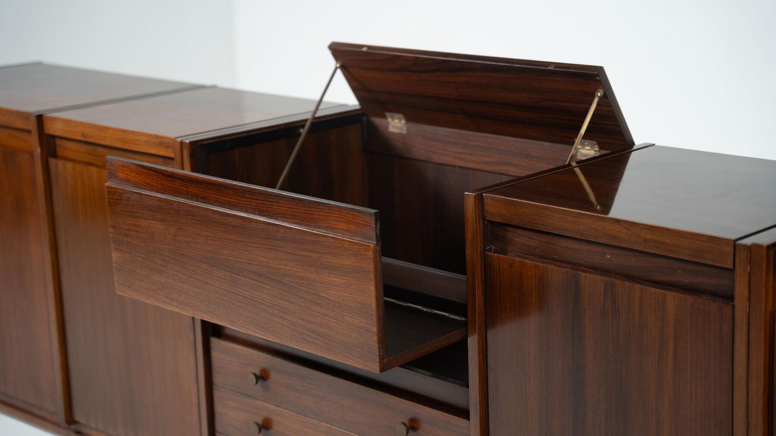 Mid Century Modern Wooden Sideboard, Tecno Borsani, Italy, 1960s photo furniture
