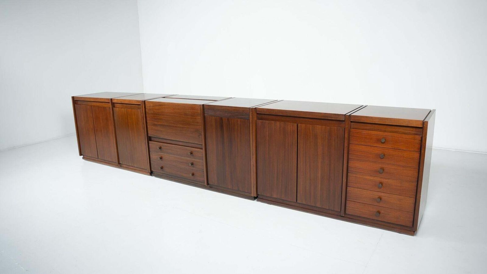 Mid Century Modern Wooden Sideboard, Tecno Borsani, Italy, 1960s photo vinterior