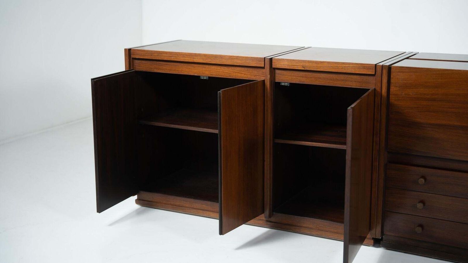 Mid Century Modern Wooden Sideboard, Tecno Borsani, Italy, 1960s photo vintage