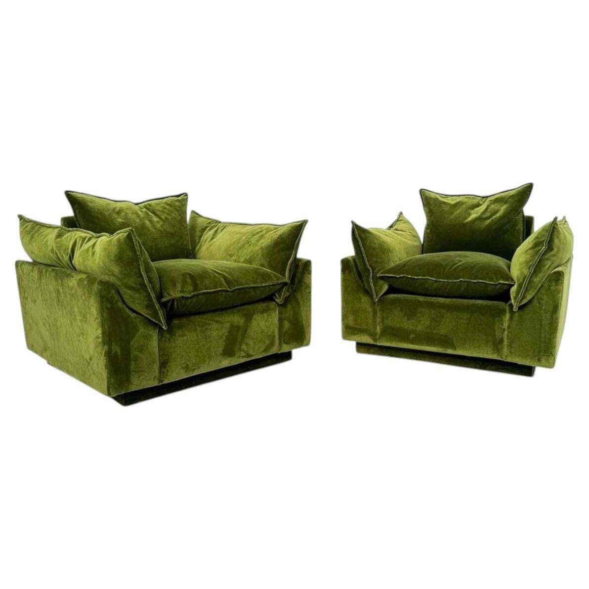 Pair Of Armchairs "Cado" By Gunnar Gravesen And David Lewis Divano For Icf