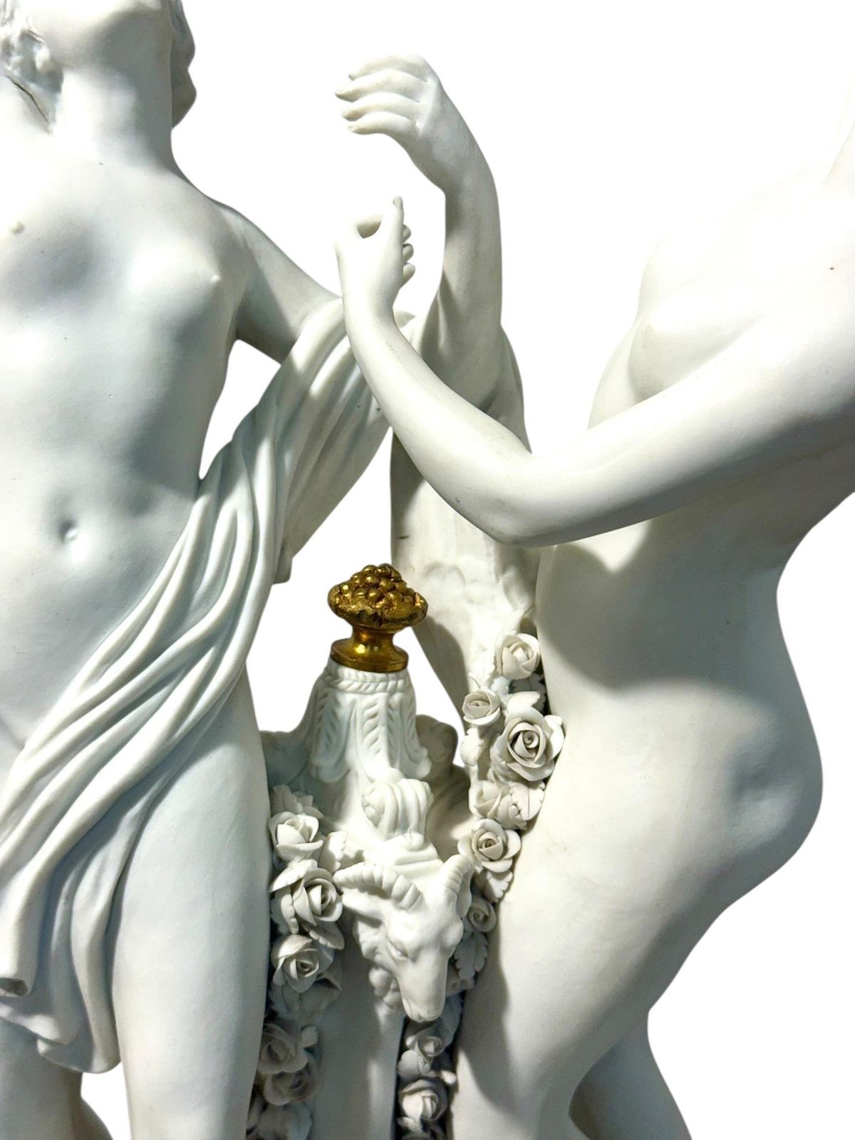 Pair Of Bisque Porcelain Figural Groups, Sèvres Style, Late 19th Century photo for sale